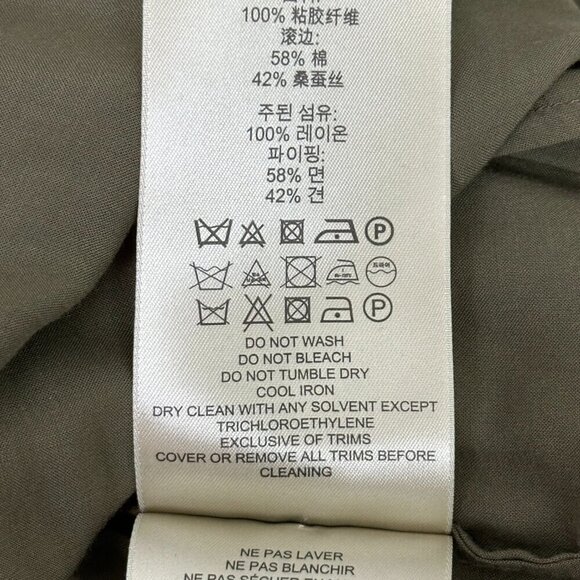 Burberry Brit Military Shirt Dress Olive Green - Picture 9 of 10